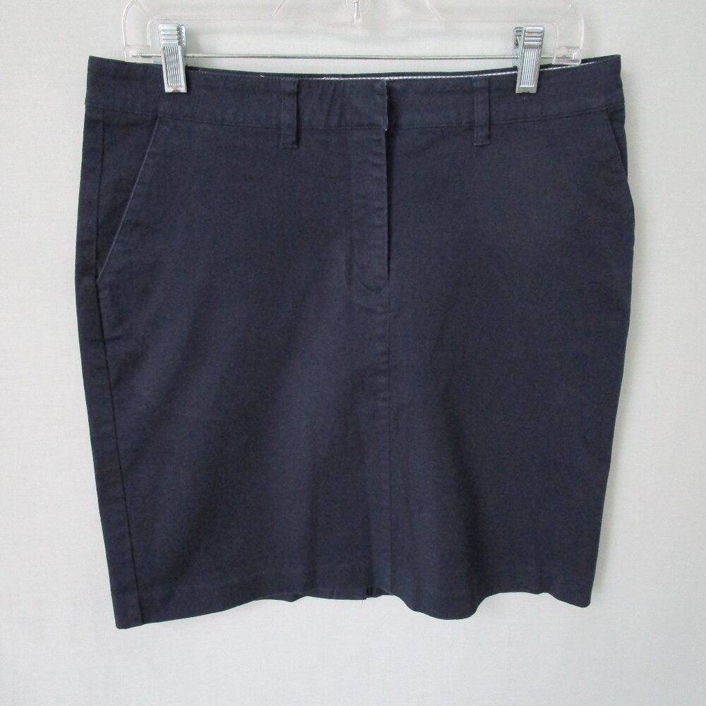 Tommy Hilfiger navy blue cotton blend straight/pencil skirt *Sz 10*